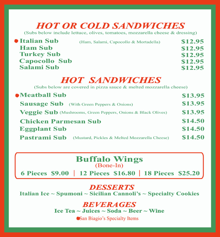 Photo of Menu